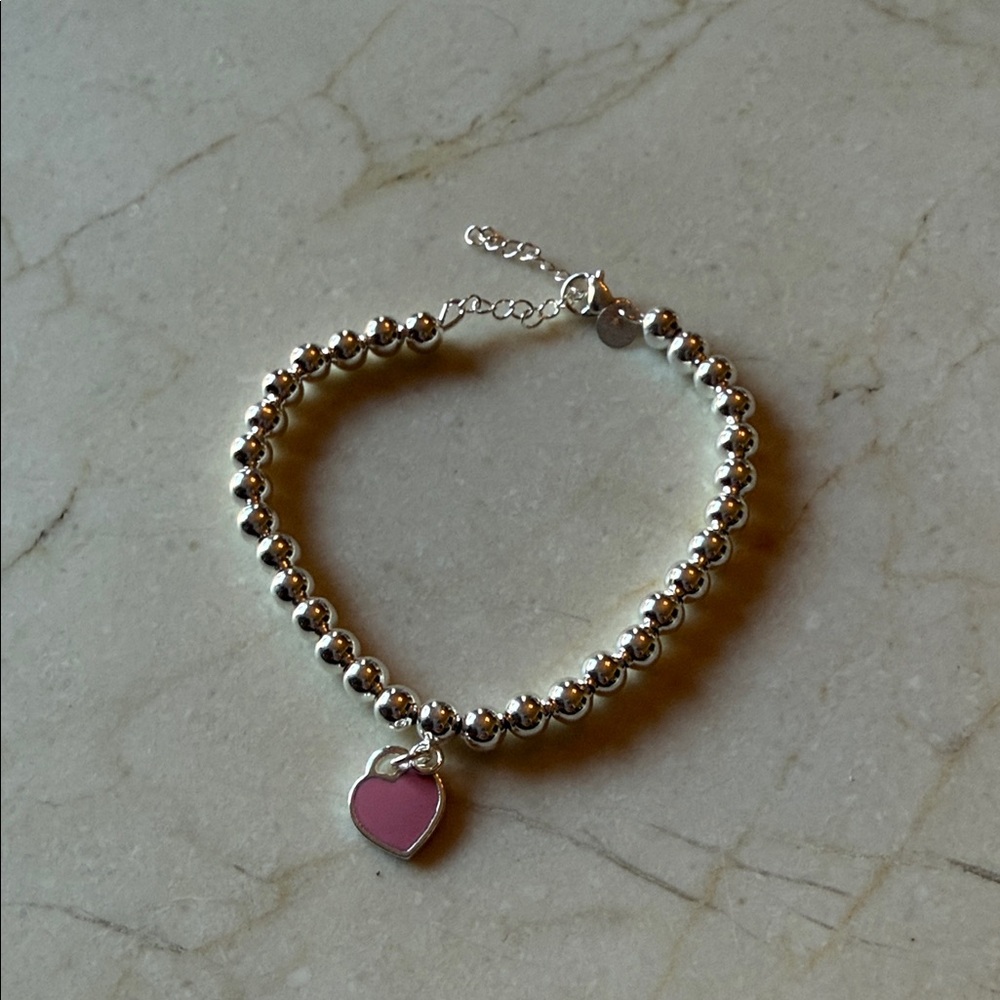 Silver Heart Charm Bracelet